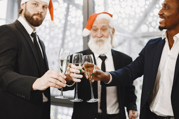 Three busines partners men in the office