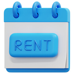 calendar 3d render icon illustration