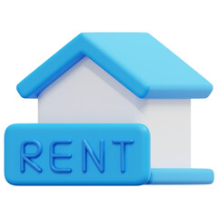rent 3d render icon illustration