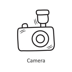 Camera vector outline Icon Design illustration. New Year Symbol on White background EPS 10 File