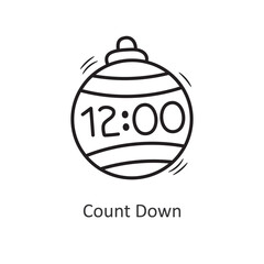 Obraz premium Count Down vector outline Icon Design illustration. New Year Symbol on White background EPS 10 File