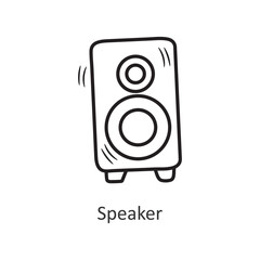 Speaker vector outline Icon Design illustration. New Year Symbol on White background EPS 10 File
