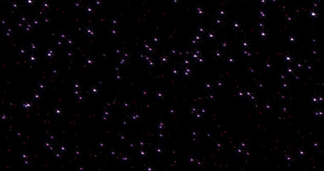 Bright glowing shiny beautiful mysterious stars in the cosmic starry sky. Abstract background, intro
