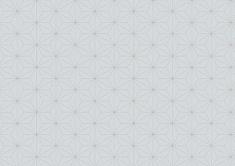 Fototapeta premium 和柄背景素材：麻の葉柄（ムーングレー）