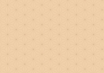 Fototapeta premium 和柄背景素材：麻の葉柄（飴色）