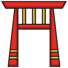 architecture chinese gate icon