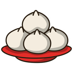 chinese food in plate