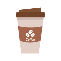 coffee cup icon isolate on transparent background.