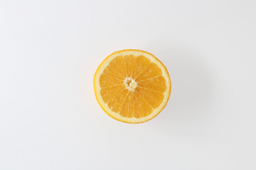 Orange slice isolated on white background. 