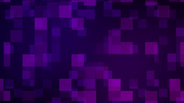 Hi-tech intro motion graphic background with flickering purple rectangular grid