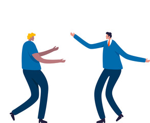 Business people talk. discuss social network, news, social networks, chat, dialogue speech bubbles. Illustration