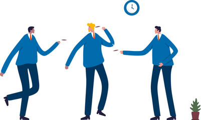 Coffee or lunch meeting. Coffee Break Business Discussion. Business team having coffee break. Illustration