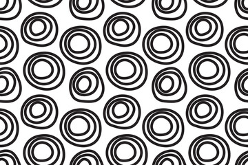 Seamless pattern with spiral circles