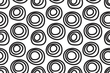 Seamless pattern with spiral circles in vector