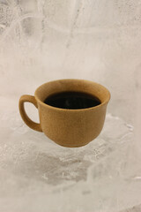 a cup of coffee in winter