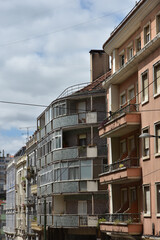 Low angle view of historical buildings in Lisbon