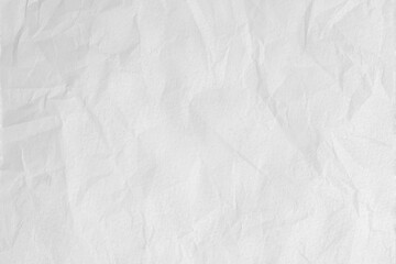 White paper sheet texture background with crumpled wrinkled and rough pattern, empty blank paper page material for any design