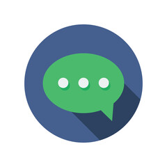 Chat bubble icon vector graphic illustration