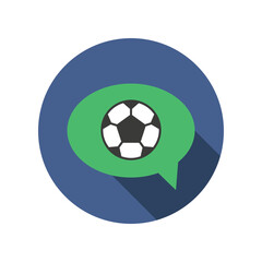 Sports chat icon vector graphic illustration