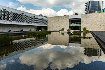 Outside view of Anthropological Museum in Mexico City, Mexico