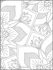 Floral Coloring Pages, Mandala Coloring Page For Adult 