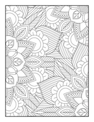 Floral Coloring Pages, Mandala Coloring Page For Adult 