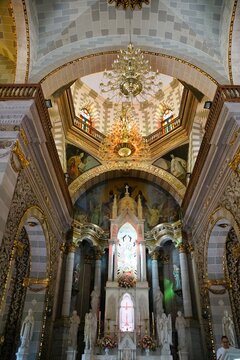 Mazatlan, Mexico - November 9, 2022 - The interior inside of Cathedral Basilica de la Inmaculada Concepcion church