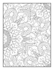 Floral Coloring Pages, Mandala Coloring Page For Adult 