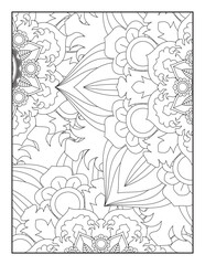 Obraz premium Flower Mandala Coloring Pages, Coloring Page