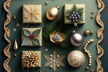 Weihnachten Dekoration mit Hintergrund zum Beschriften