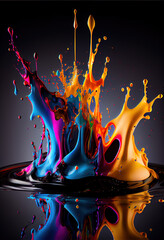 colorful splash amorph abstract liquid