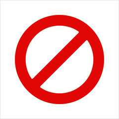 No sign icon. sign for mobile concept and web design. vector illustration