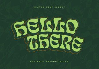 3D Outlined Text Effect Mockup 