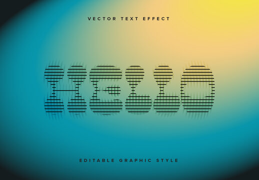 Crosshatched Text Effect Mockup 