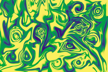 Liquid cover poster with modern uv color. Multicolored abstract geometric pattern with smooth shapes.