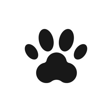 Cat and Dog paw icon vector. Cat and Dog footprint symbol