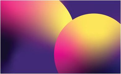 Yellow and Purple Circular Gradient Background