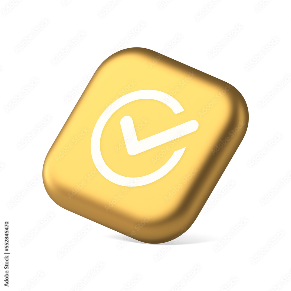 Poster checkmark in circle done approved button ok acceptance positive vote enter symbol application websit