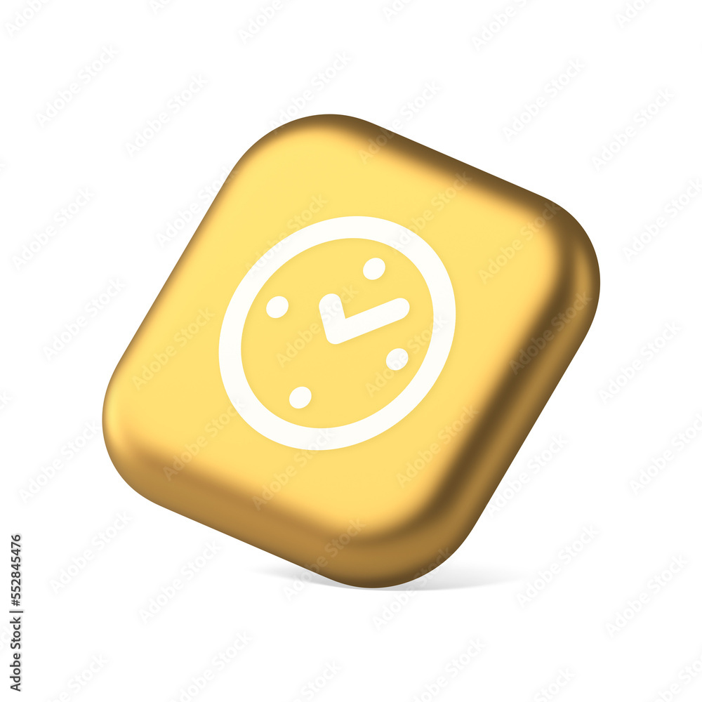Aufkleber watch time control button alarm clock deadline checking web app design symbol application website ic