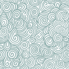 Seamless embroidered pattern. Wavy background. Handmade, hobby, sewing, DIY.