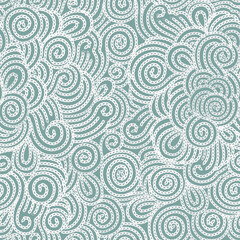 Seamless embroidered pattern. Wavy background. Handmade, hobby, sewing, DIY.