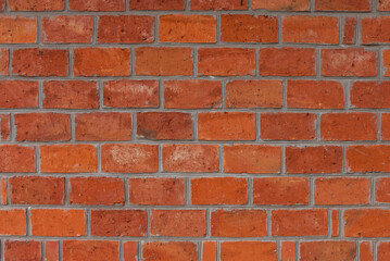 Old orange brick wall background. Close-up. Texture