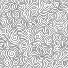 Seamless embroidered pattern. Wavy background. Handmade, hobby, sewing, DIY.
