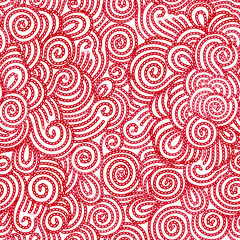 Seamless embroidered pattern. Wavy background. Handmade, hobby, sewing, DIY.