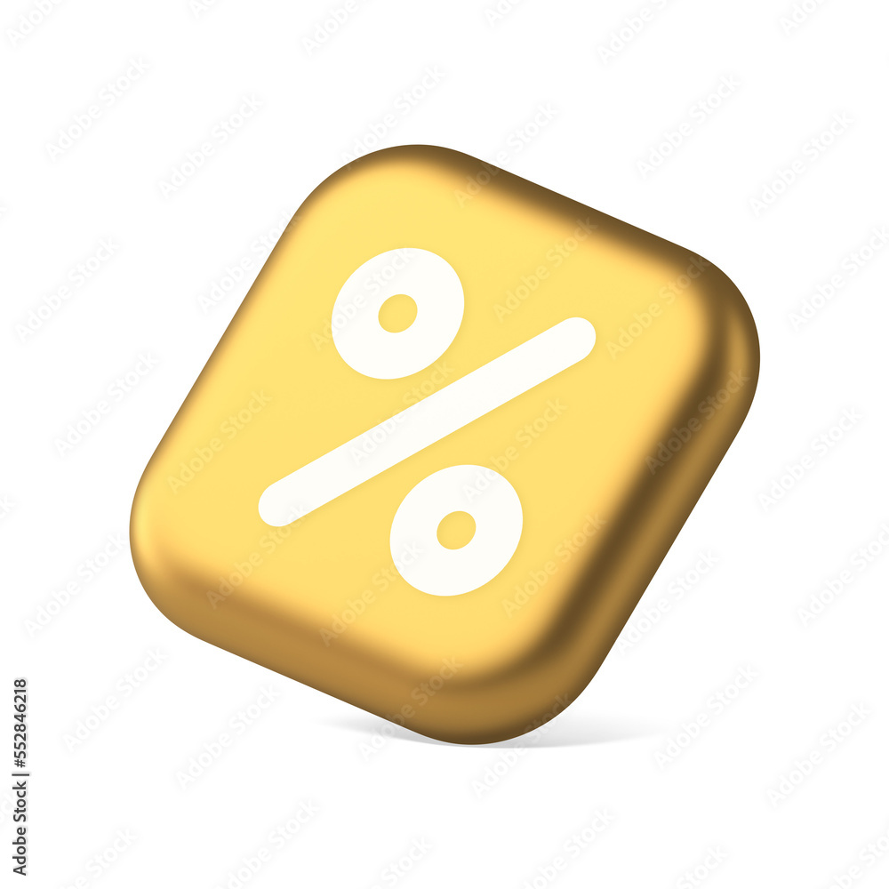 Poster percent button mathematical counting financial business investment symbol application website icon 3
