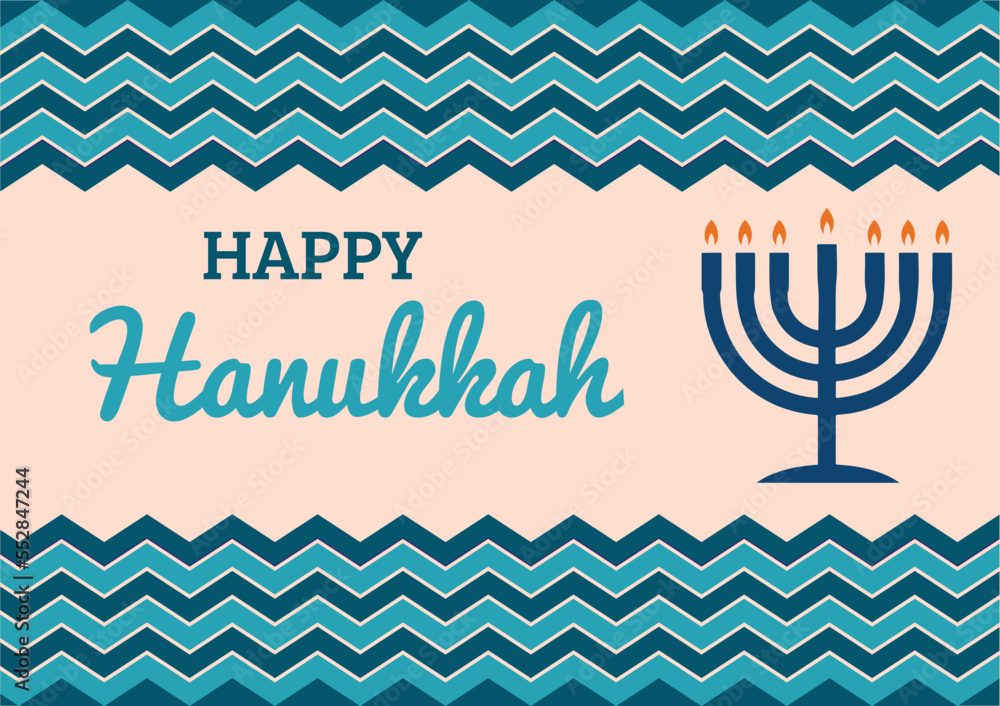 Poster happy hanukkah background with replaceable text and design. modern hanukkah day backdrop vector