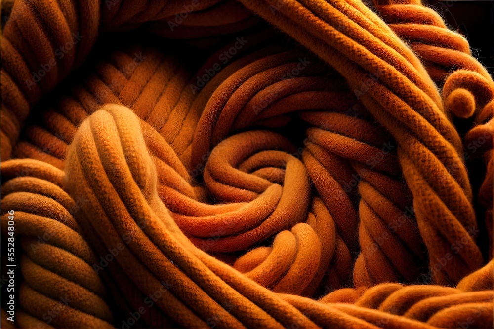 Poster a close up of a rope with a black background and a square frame around it that has a knot in the mid