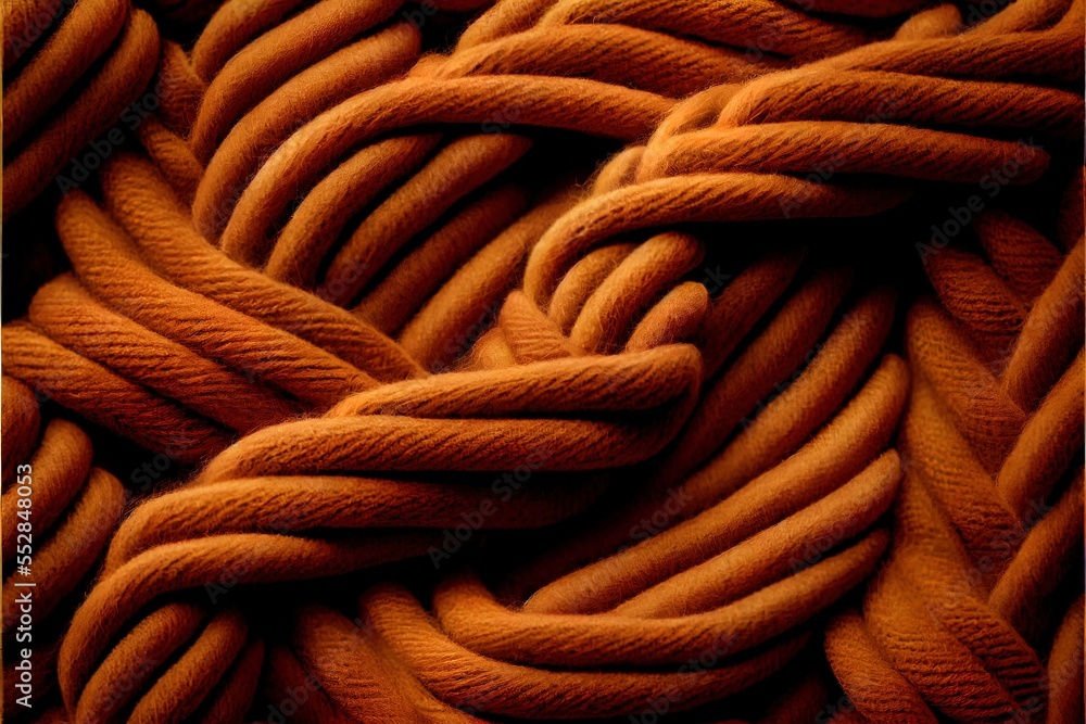 Poster a close up of a rope with a square frame in the middle of it. generative ai
