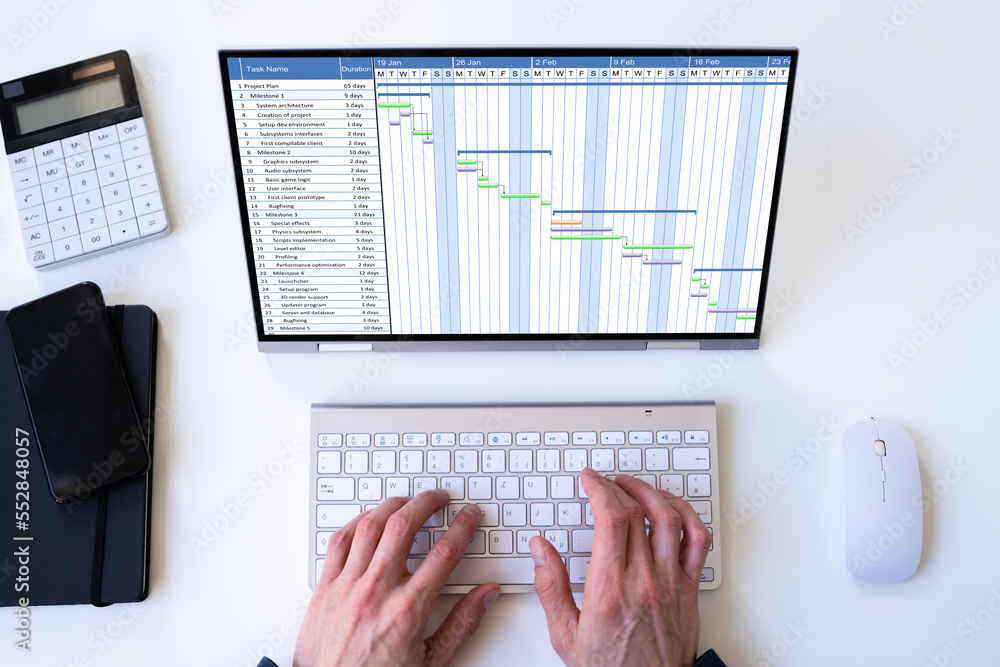 Poster gantt gantt software project
