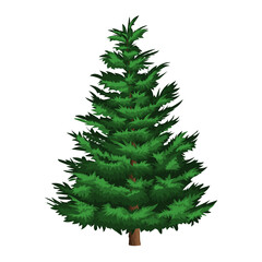 Fototapeta premium Simple Christmas trees against a white background vector illustration